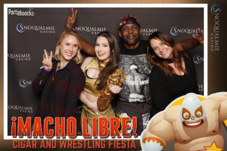 The one and only Macho Libre Cigar & Wrestling Fiesta returns to the Snoqualmie Casino Ballroom on Friday, May 5. Enjoy high flying Lucha Libre action as well as special deals... We celebrate Cinco de Mayo in style - Tonight We PartyBooth! Seattle Photo Booth ©2017 PartyBoothNW.com